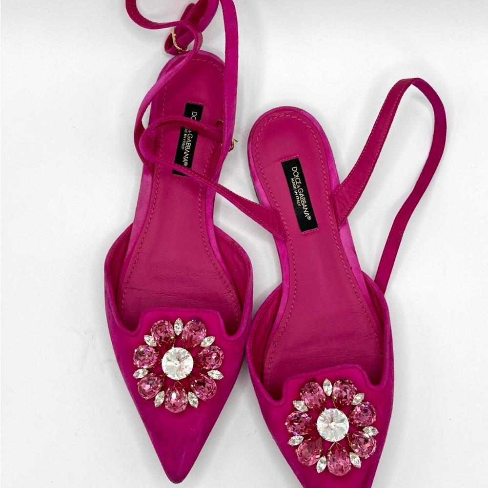 Dolce & Gabbana Pink Embellished Women's Shoes